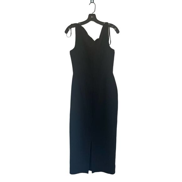 Alex Perry Pagett Stretch-Crepe Midi Dress black US8 - Picture 12 of 12